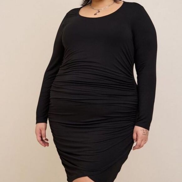 Torrid  - Midi Super Soft Cinched Bodycon Dress - Picture 1 of 6